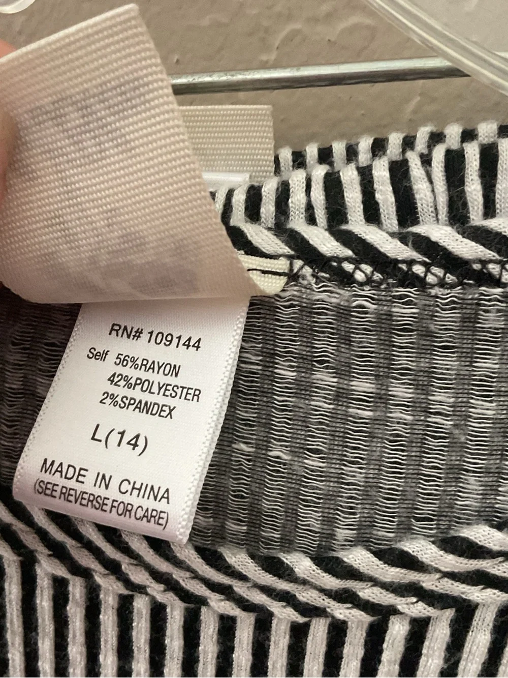 Lily Bleu Black & White Striped Tie-Front top and cropped pants